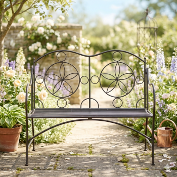 Hübsche Gartenbank Cielo aus Metall - Gartenmöbel Sitzgarnitur