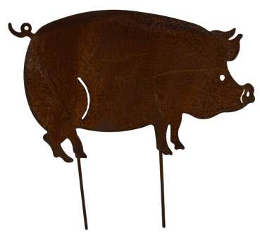 Toller Beetstecker Schwein ca. 28 cm - Gartendekoration