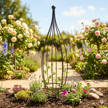 Elegante Rankhilfe Topiary in rostoptik