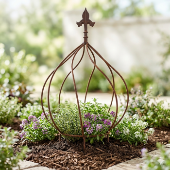 Rankhilfe in kunstvoller Zwiebelform