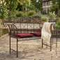 Preview: Elegante Gartenbank Eliza aus Metall – stilvoller Komfort für deinen Außenbereich