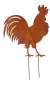 Preview: Rost-Deko Gartenstecker „Hahn & Henne“ – Landhaus-Charme für Ihren Garten