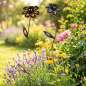 Preview: Bezauberndes 2er Set Gartenstecker Blume blau / gelb
