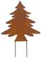 Preview: 3er-Set Beetstecker Tannenbaum, Stern & Hirsch – stimmungsvolle Gartendeko in Braun