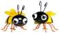Preview: 2er Set Süße Magnet Bienen ca. 10 cm - Dekofigur