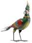 Preview: Atemberaubender Papagei grün ca. 48 cm - Dekofigur