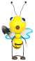 Preview: Süße Biene Sumsi blau mit Schaufel ca. 35 cm - Dekofigur