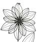 Preview: Reizendes, dreidimensionales Wandbild Blume aus Metall - Dekoration