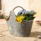 Preview: Vintage Metalleimer/ Pflanzeimer im rustikalen Landhausstil – vielseitig & dekorativ