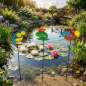 Preview: 3er Set Bunte Gartenstecker fliegende Tiere klein ca. 70 cm - Gartendekoration