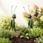 Preview: 2 er Set Toller Gartenstecker Grashüpfer Flippi ca. 112 cm - Gartendekoration