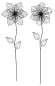 Preview: Beeindruckender Gartenstecker Blume Lili - 2er Set