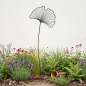 Preview: Wunderschöner Gartenstecker Ginkgoblatt ca. 118 cm - Gartendekoration