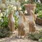 Preview: 3er Set Hasen: Rustikaler Charme für Ihren Garten