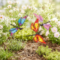 Preview: 3er Set Farbenfrohe Gartenstecker Libelle Pfeifenputzer ca. 55 cm - Gartendekoration