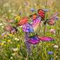 Preview: 3er Set Farbenfrohe Gartenstecker Schmetterlinge Achat ca. 55 cm - Gartendekoration