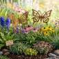 Preview: Edle Gartenstecker Schmetterlinge in rostoptik 2er Set