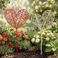 Preview: 2er Set Schöne Gartenstecker Herzen ca. 55 cm - Gartendekoration