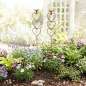 Preview: 2er Set Lieblicher Gartenstecker Herzen mit Steinchen und Vogel ca. 100 cm - Gartendekoration