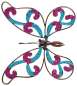 Preview: 3er Set Farbenfrohe Gartenstecker Schmetterlinge Glitzer ca. 55 cm - Gartendekoration