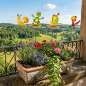 Preview: 4er Set Bunte Gartenstecker Wackeltiere ca. 70 cm - Gartendekoration