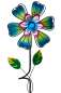 Mobile Preview: Schönes, dekoratives Windrad Blume in blau-gelb ca. 88 cm - Windspiel