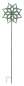 Preview: Charmantes Windrad mit antik grünem Rotor ca. 132 cm - Gartendekoration