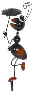 Niedlicher Gartenstecker Ameise mit Schirm ca. 85 cm - Gartendekoration