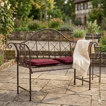 Elegante Gartenbank Eliza aus Metall – stilvoller Komfort für deinen Außenbereich