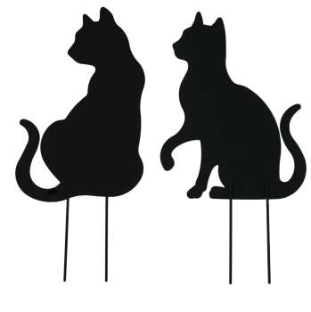 2er Set Bezaubernder Beetstecker Katze - Gartendekoration