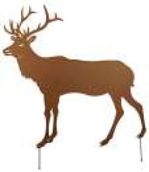 Preview: Imposanter Beetstecker Hirsch braun ca. 86 cm - Gartendekoration