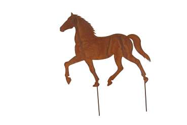 Preview: Beetstecker Anmut in Rost – Majestätisches Pferd für Ihren Garten