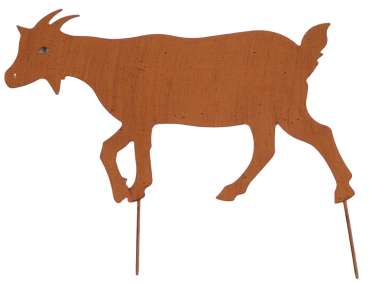 Einzigartiger Beetstecker Ziege ca. 31 cm - Gartendekoration