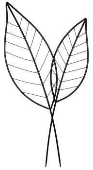 Wunderschönes Rankgitter Blattduo ca. 70 cm - Gartendekoration