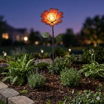 Beeindruckende LED Blume - Gartenstecker