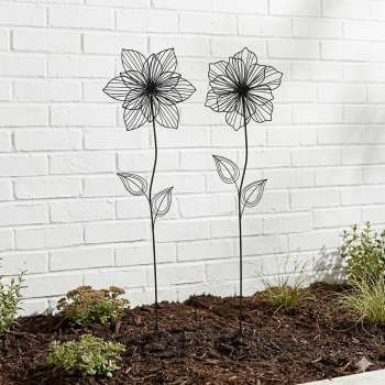 Beeindruckender Gartenstecker Blume Lili - 2er Set