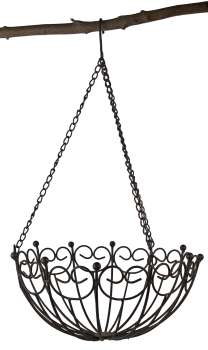 Preview: Eleganter Metall-Hängekorb – Stilvolle Präsentation für Pflanzen & Dekoration