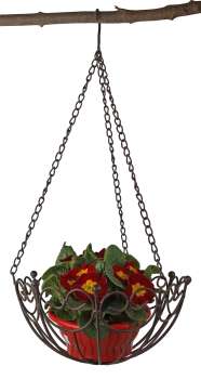 Preview: Eleganter Metall-Hängekorb – Stilvolle Präsentation für Pflanzen & Dekoration