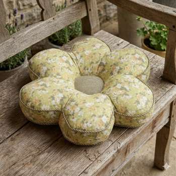 Bezaubernde Stuhlauflage Blume grün ca. Ø 42 cm – Sitzpolster