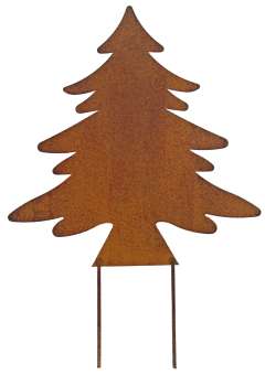 3er-Set Beetstecker Tannenbaum, Stern & Hirsch – stimmungsvolle Gartendeko in Braun