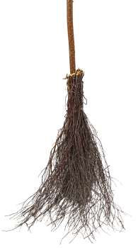 Natürlicher handgefertigter Reisigbesen ca. 160 cm - Gartendekoration