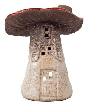 3er Set Keramik Pilz Windlichter – Handgemachte Teelichthalter & Märchenhafte Gartendeko