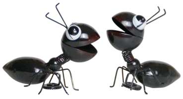 2er Set Süße Magnet Ameisen schwarz ca. 9 cm - Dekofigur