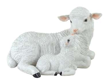 Preview: Lamm und Lämmerfigur – Zartheit und Harmonie für Ihr Zuhause