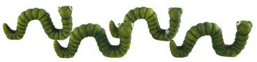 4er Set Putzige Raupe Xaver ca. 6 cm - Dekofigur
