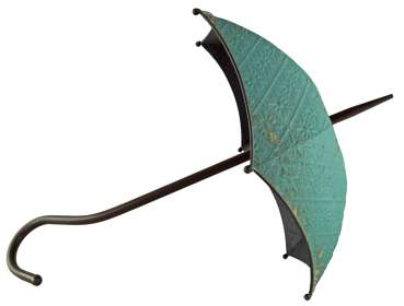 Romantischer Schirm türkis ca. 58 cm - Gartendekoration