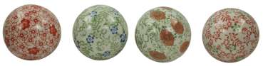 4er Set Zauberhafte Schwimmkugel Flower mittel ca. 8 cm - Teichdekoration