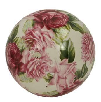 4er Set Romantische Dekokugel Rose mini ca. 4 cm - Teichdekoration