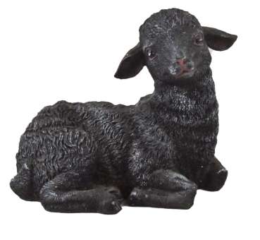 Preview: Schwarze Lammfigur – Ein Hauch von Eleganz für Ihr Zuhause