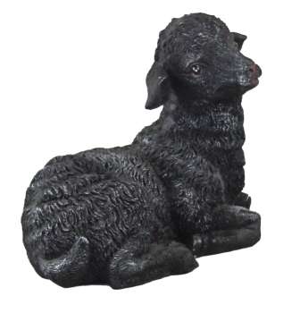 Preview: Schwarze Lammfigur – Ein Hauch von Eleganz für Ihr Zuhause